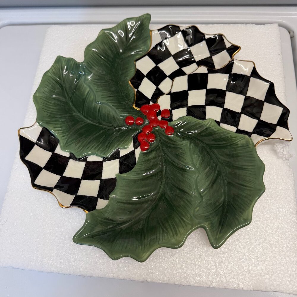 MacKenzie- Childs Holly Leaf Serving Platter - Picture 7 of 9